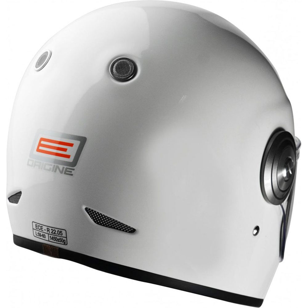 Origine Vega ECE 22.05 Full Face Helmet Solid Gloss White (Image 2) - ThrottleChimp