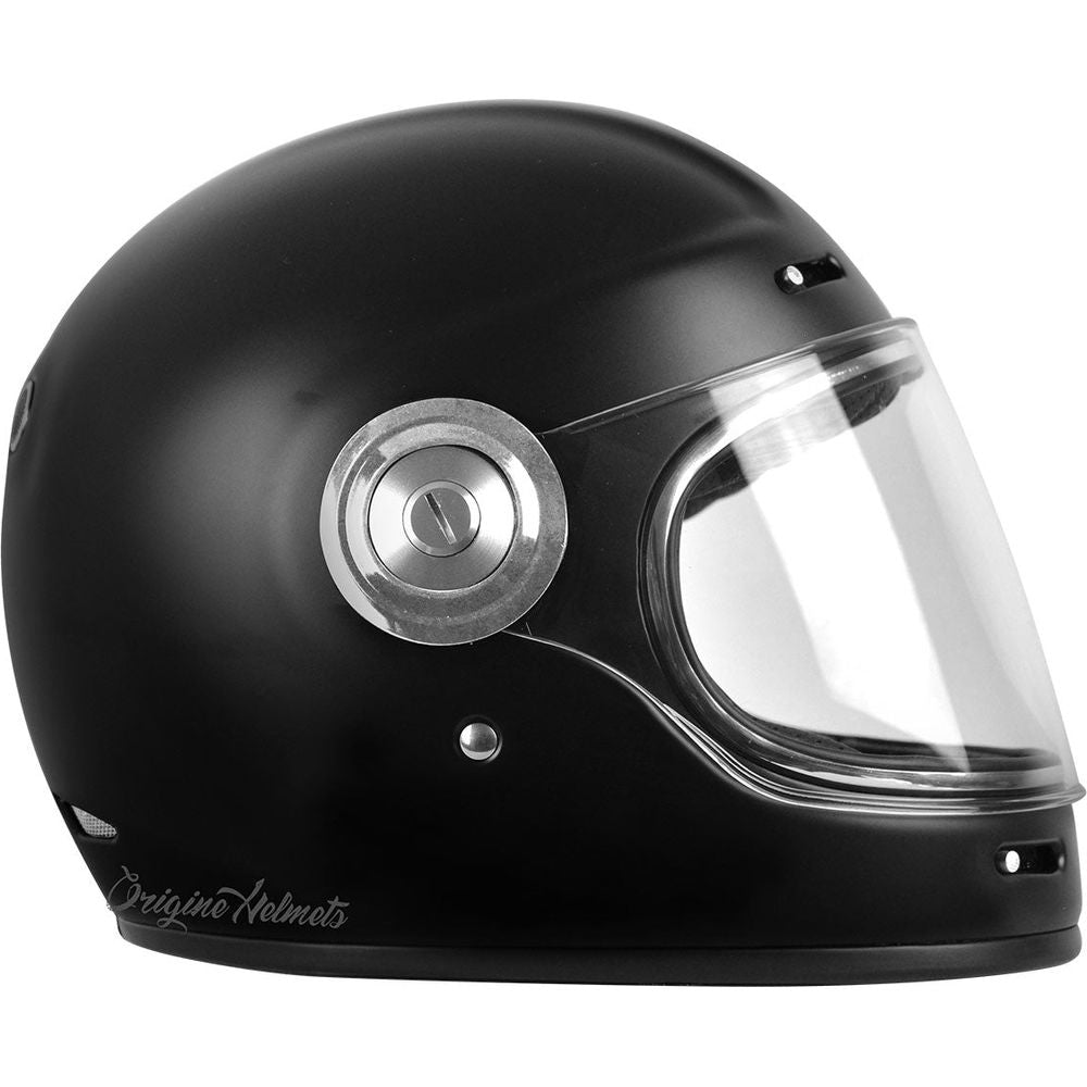 Origine Vega ECE 22.05 Full Face Helmet Stripe Matt Black / Grey (Image 2) - ThrottleChimp