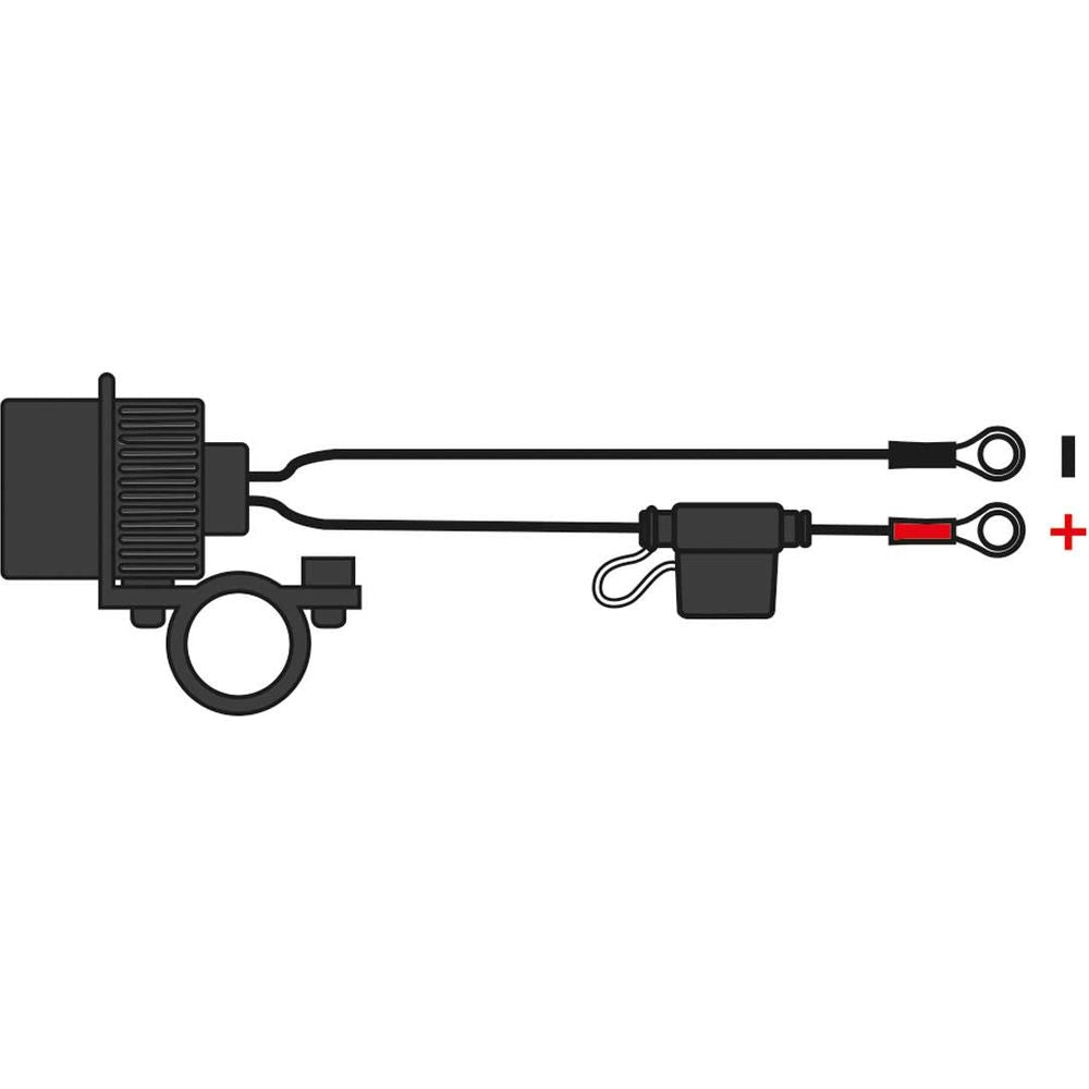 Oxford 12V STD Accessory Plug Socket And 10AMP Fused Loom - 1.2m (Image 3) - ThrottleChimp