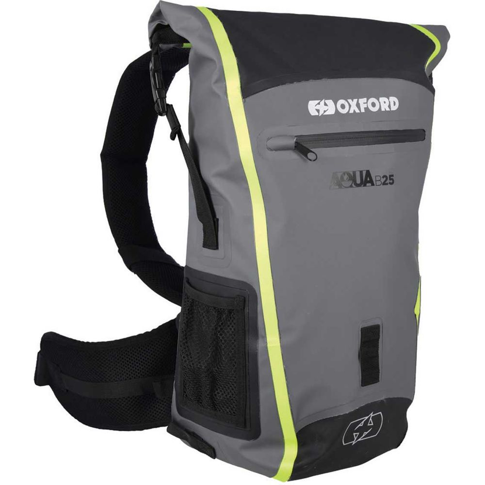 Oxford Aqua B25 Hydro Backpack Black / Grey / Fluo Yellow - 25 Litres - ThrottleChimp