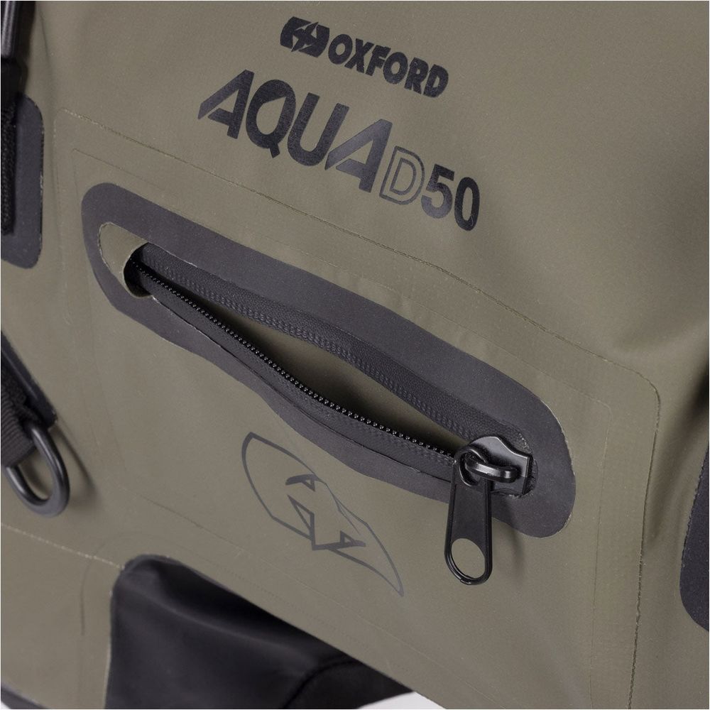 Oxford Aqua D50 Duffle Bag Khaki / Black - 50 Litres (Image 4) - ThrottleChimp