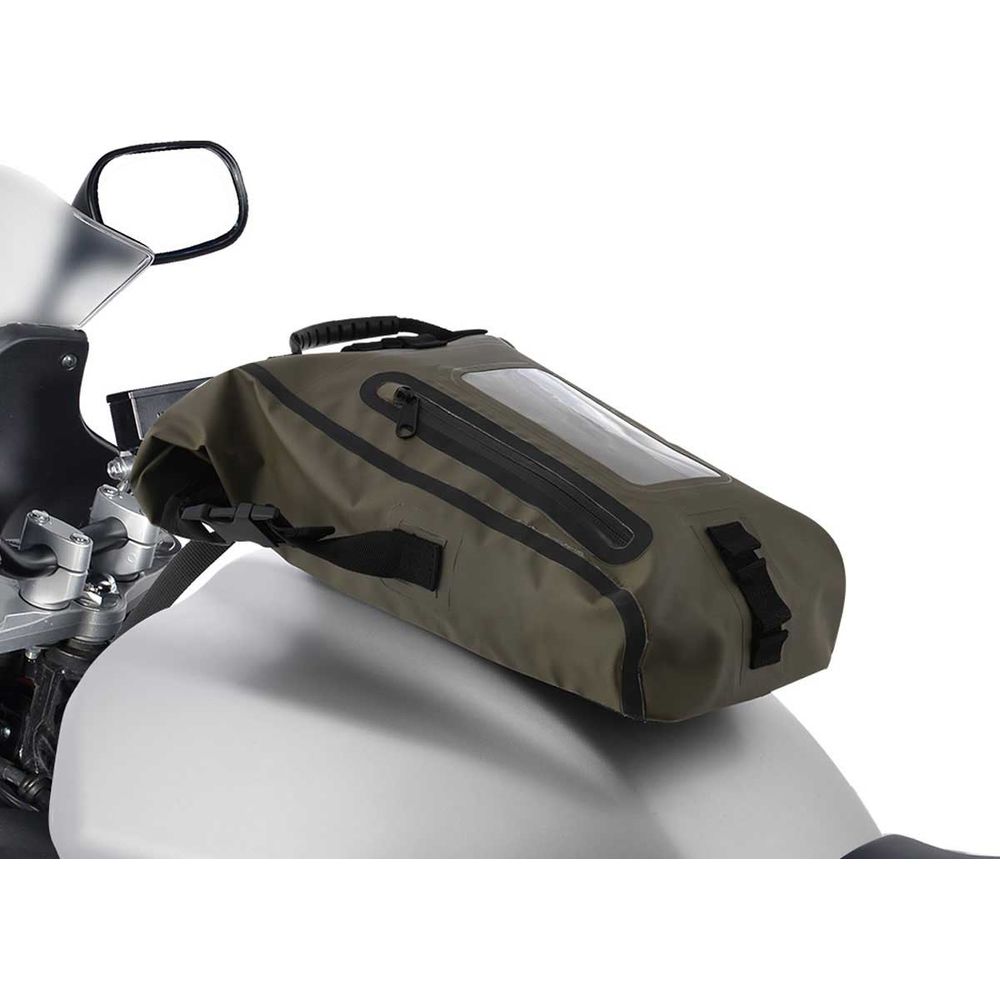 Oxford Aqua M8 Tank Bag Khaki / Black - 8 Litres (Image 2) - ThrottleChimp