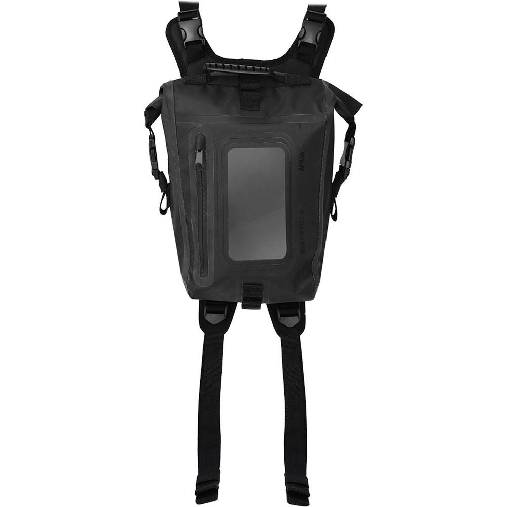 Oxford Aqua S8 Strap On Tank Bag With Harness Black - 8 Litres (Image 2) - ThrottleChimp