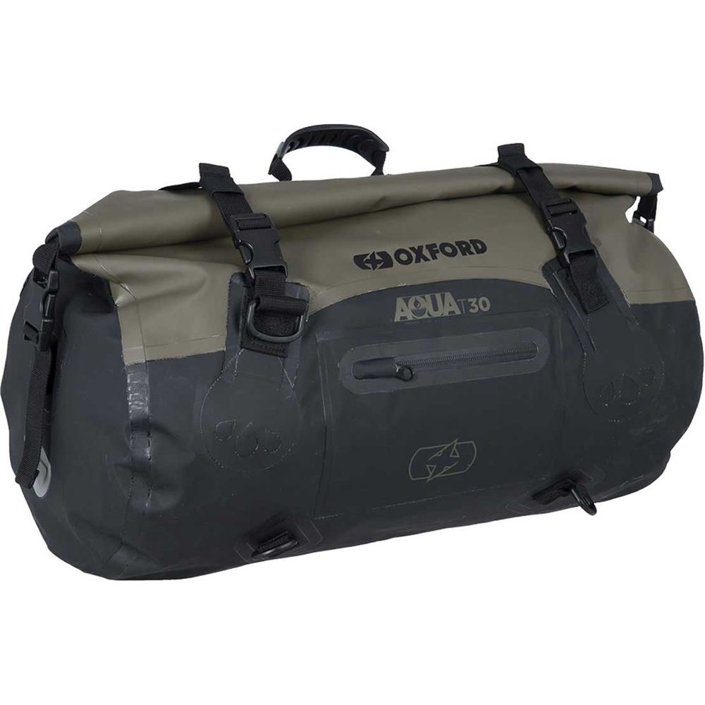 Oxford Aqua T30 Roll Bag Khaki / Black - 30 Litres (Image 2) - ThrottleChimp