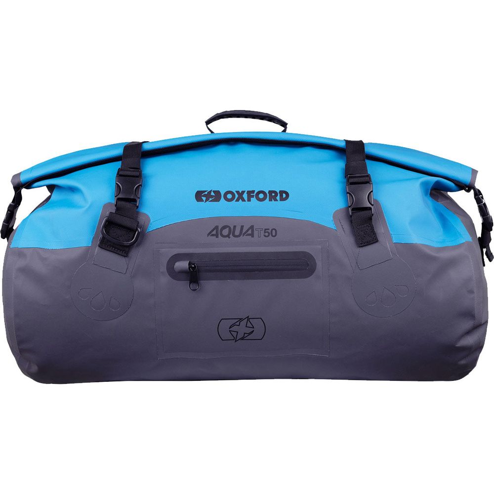 Oxford Aqua T50 Roll Bag Blue / Grey - 50 Litres - ThrottleChimp