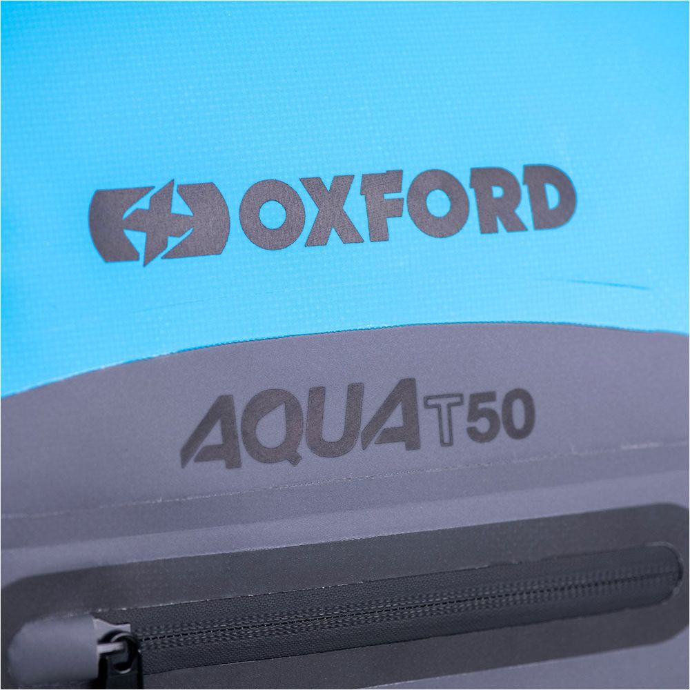 Oxford Aqua T50 Roll Bag Blue / Grey - 50 Litres FREE 1 YEAR Returns, FREE UK Delivery | ThrottleChimp