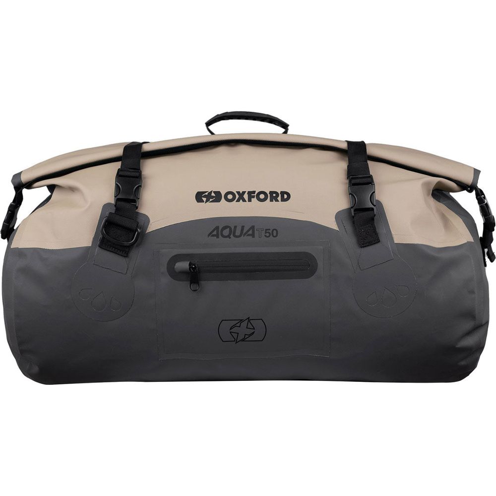 Oxford Aqua T50 Roll Bag Desert / Grey - 50 Litres - ThrottleChimp