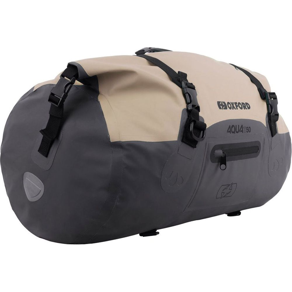 Oxford Aqua T50 Roll Bag Desert / Grey - 50 Litres (Image 2) - ThrottleChimp