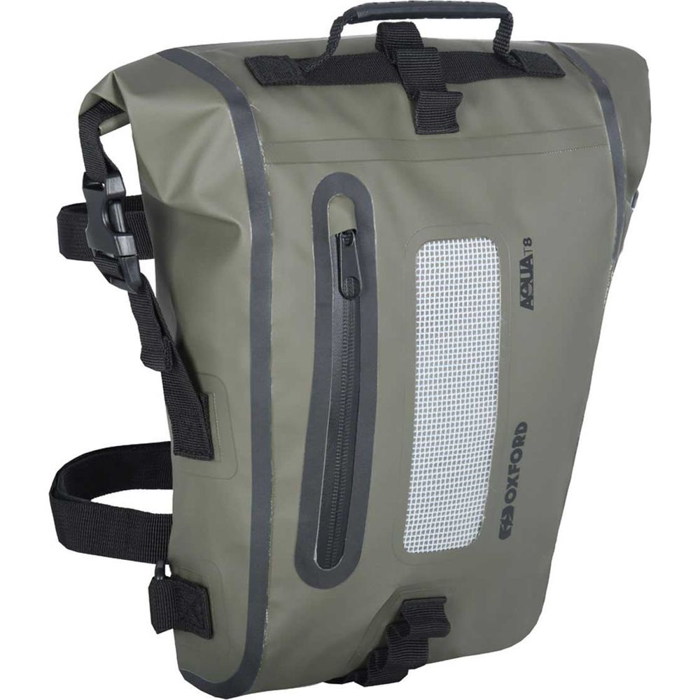 Oxford Aqua T8 Tail Bag Khaki / Black - 8 Litres - ThrottleChimp