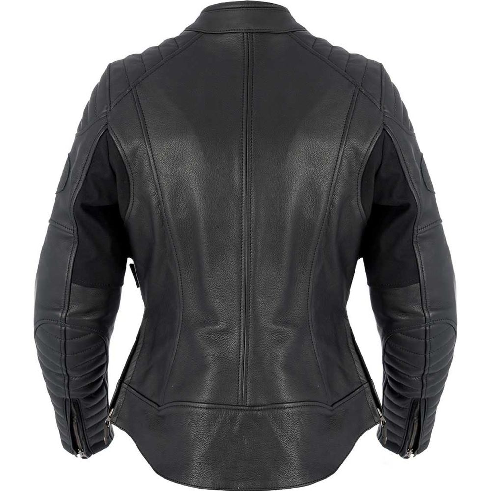 Oxford Beckley Ladies Leather Jacket Black (Image 3) - ThrottleChimp