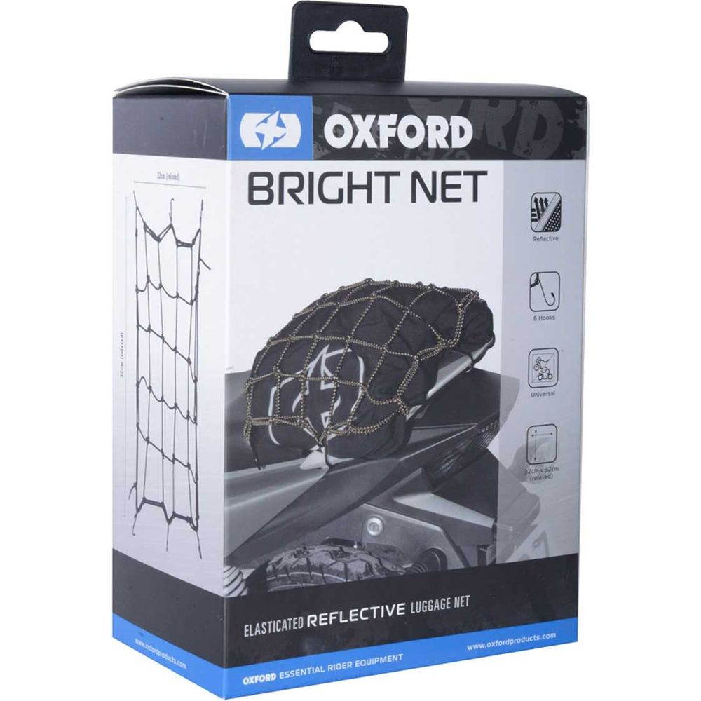 Oxford Bright Net Black / Reflective (Image 2) - ThrottleChimp