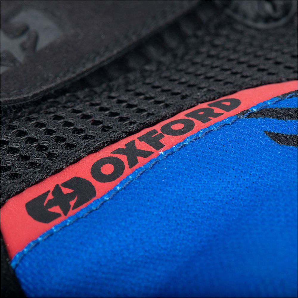 Oxford Byron Textile Gloves Blue / Red FREE 1 YEAR Returns, FREE UK Delivery | ThrottleChimp