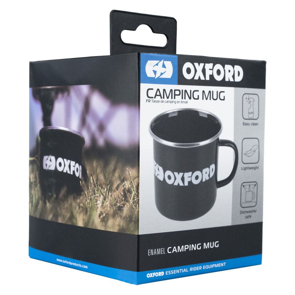 Oxford Enamel Camping Mug Black - 350ml (Image 2) - ThrottleChimp