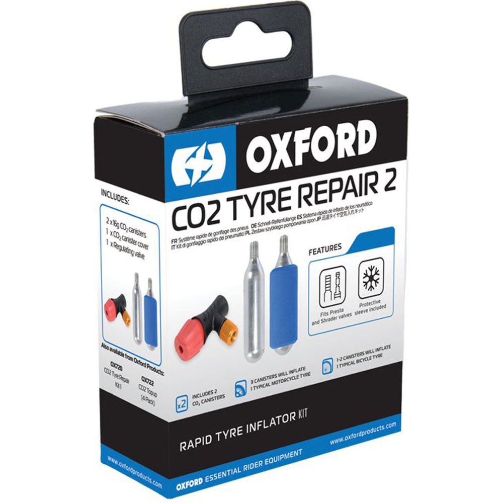 Oxford CO2 Tyre Inflator Kit (Image 2) - ThrottleChimp