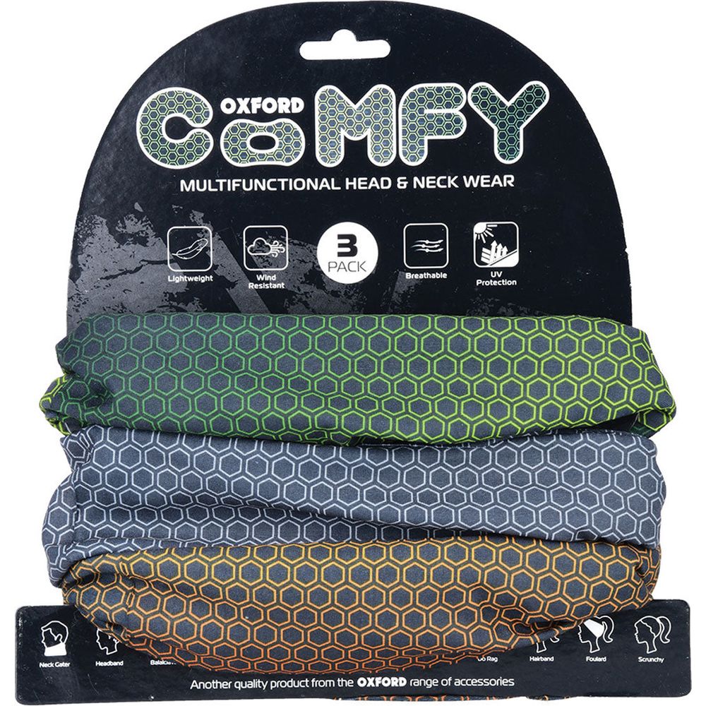 Oxford Comfy Multifunctional Head & Neckwear Nacreous - Pack Of 3 - ThrottleChimp