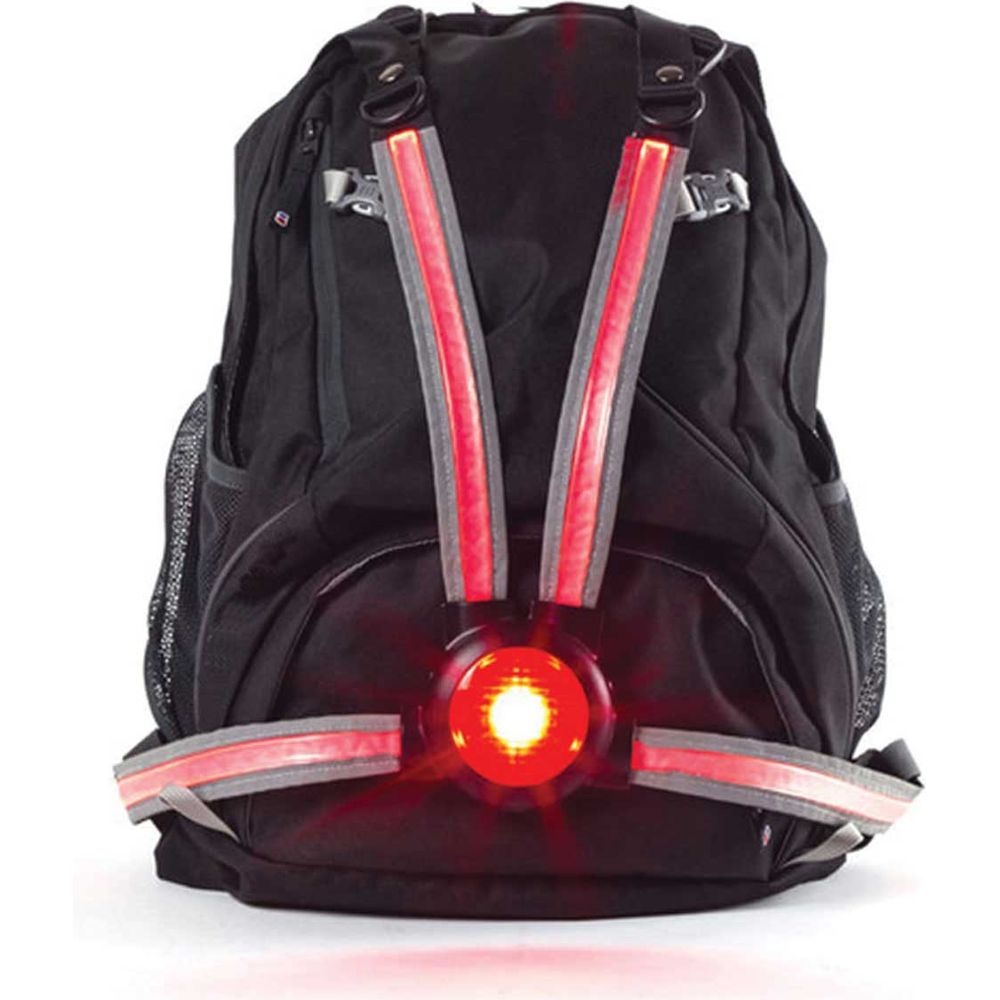 Oxford CommuterX4 Fibre Optic Rear Light Red / Black (Image 2) - ThrottleChimp