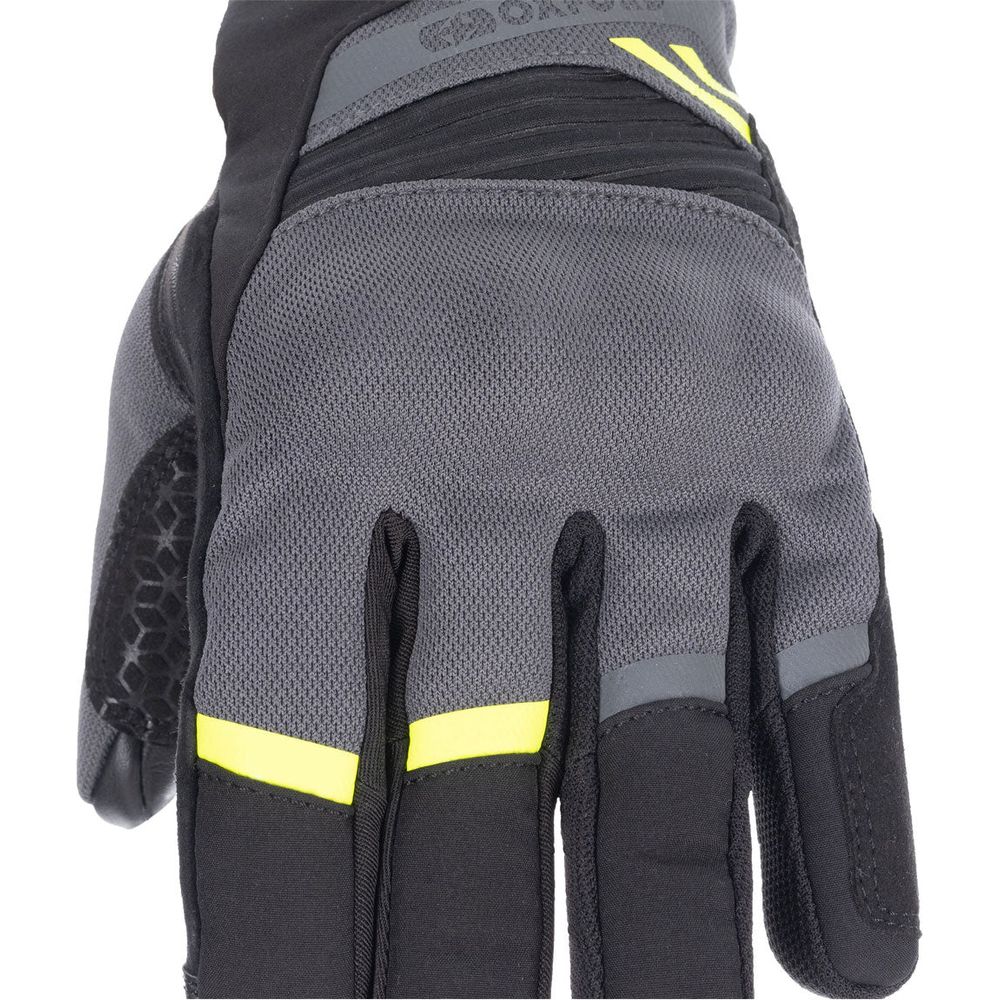 Oxford Dakar 1.0 Dry2Dry Textile Gloves Charcoal / Yellow FREE 1 YEAR Returns, FREE UK Delivery | ThrottleChimp