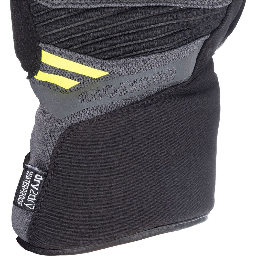 Oxford Dakar 1.0 Dry2Dry Textile Gloves Charcoal / Yellow FREE 1 YEAR Returns, FREE UK Delivery | ThrottleChimp