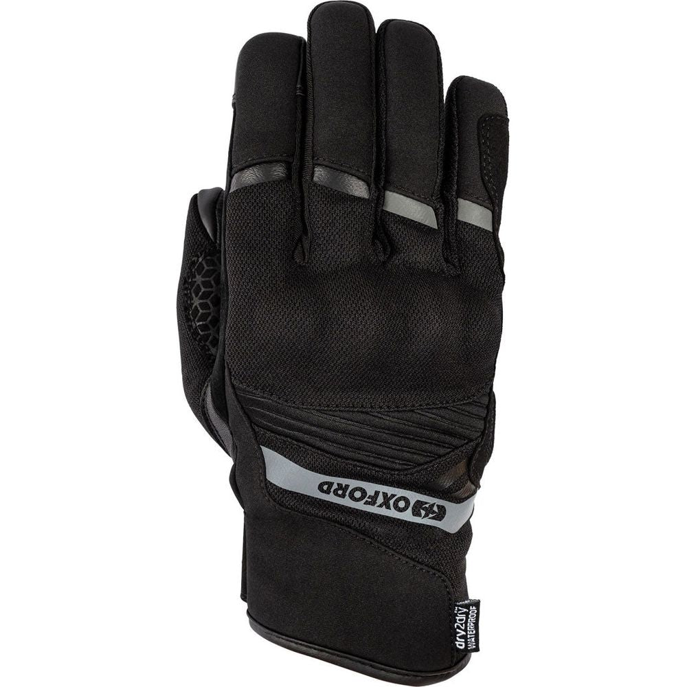 Oxford Dakar 1.0 Dry2Dry Ladies Textile Gloves Stealth Black - ThrottleChimp