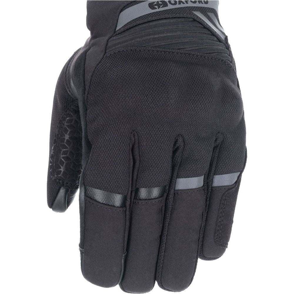 Oxford Dakar 1.0 Dry2Dry Ladies Textile Gloves Stealth Black FREE 1 YEAR Returns, FREE UK Delivery | ThrottleChimp