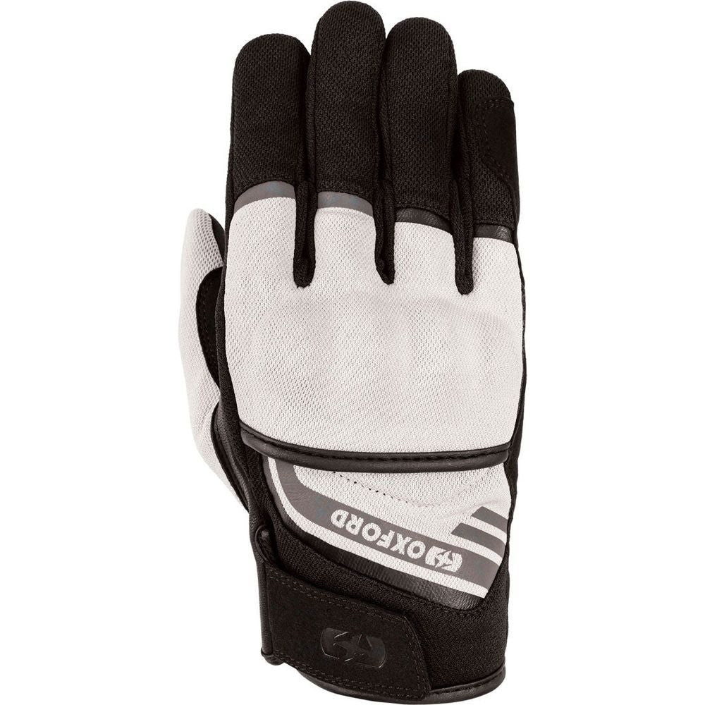 Oxford Dakar 1.0 Textile Gloves Silver / Black - ThrottleChimp