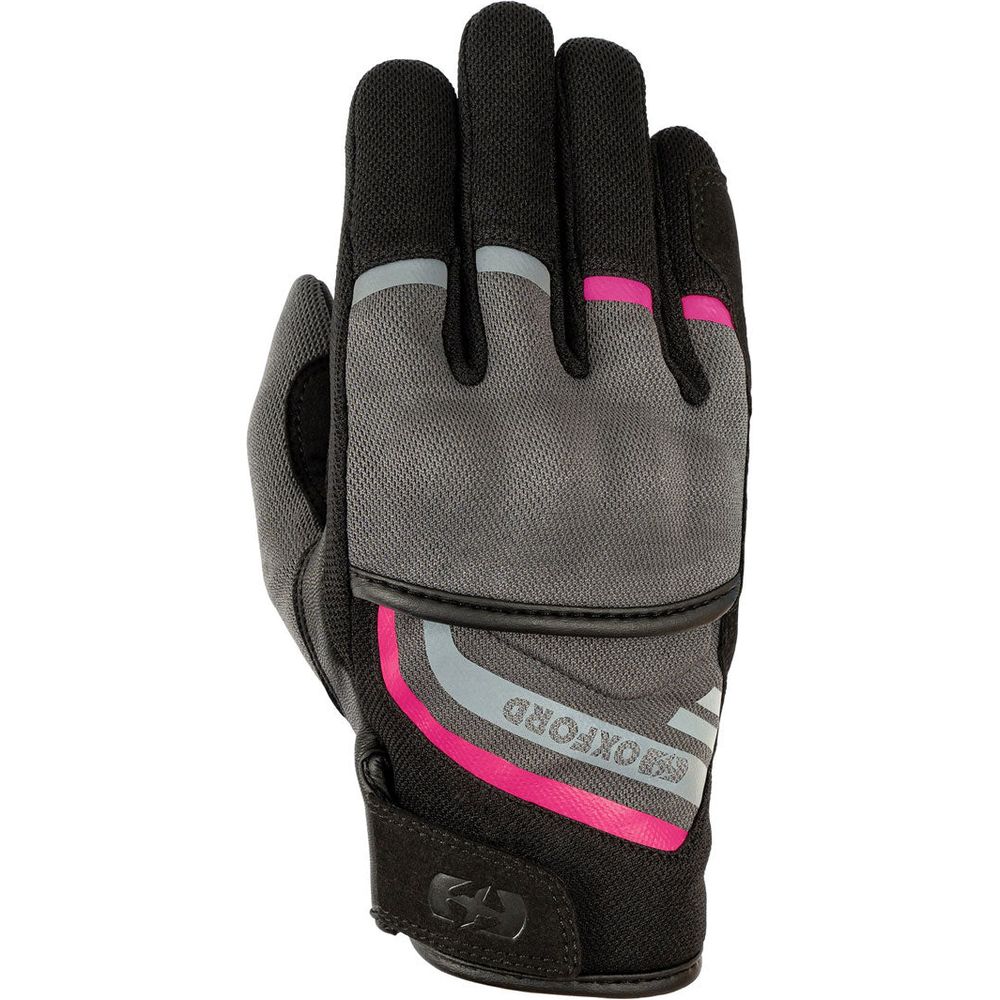 Oxford Dakar 1.0 Ladies Textile Gloves Charcoal / Pink - ThrottleChimp