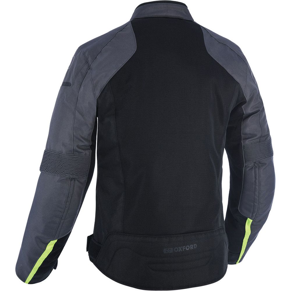 Oxford Delta 1.0 Air Textile Jacket Black / Grey / Fluo Yellow (Image 2) - ThrottleChimp