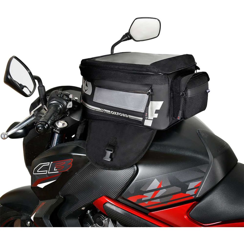 Oxford F1 Magnetic Small Tank Bag Black - 18 Litres (Image 2) - ThrottleChimp