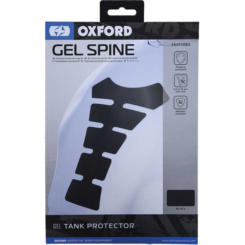 Oxford Gel Spine Original Tank Pad Black (Image 2) - ThrottleChimp