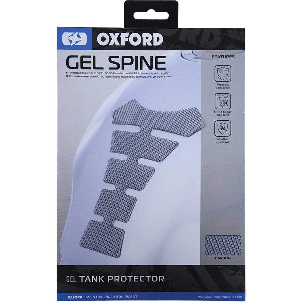 Oxford Gel Spine Original Tank Pad Carbon (Image 2) - ThrottleChimp