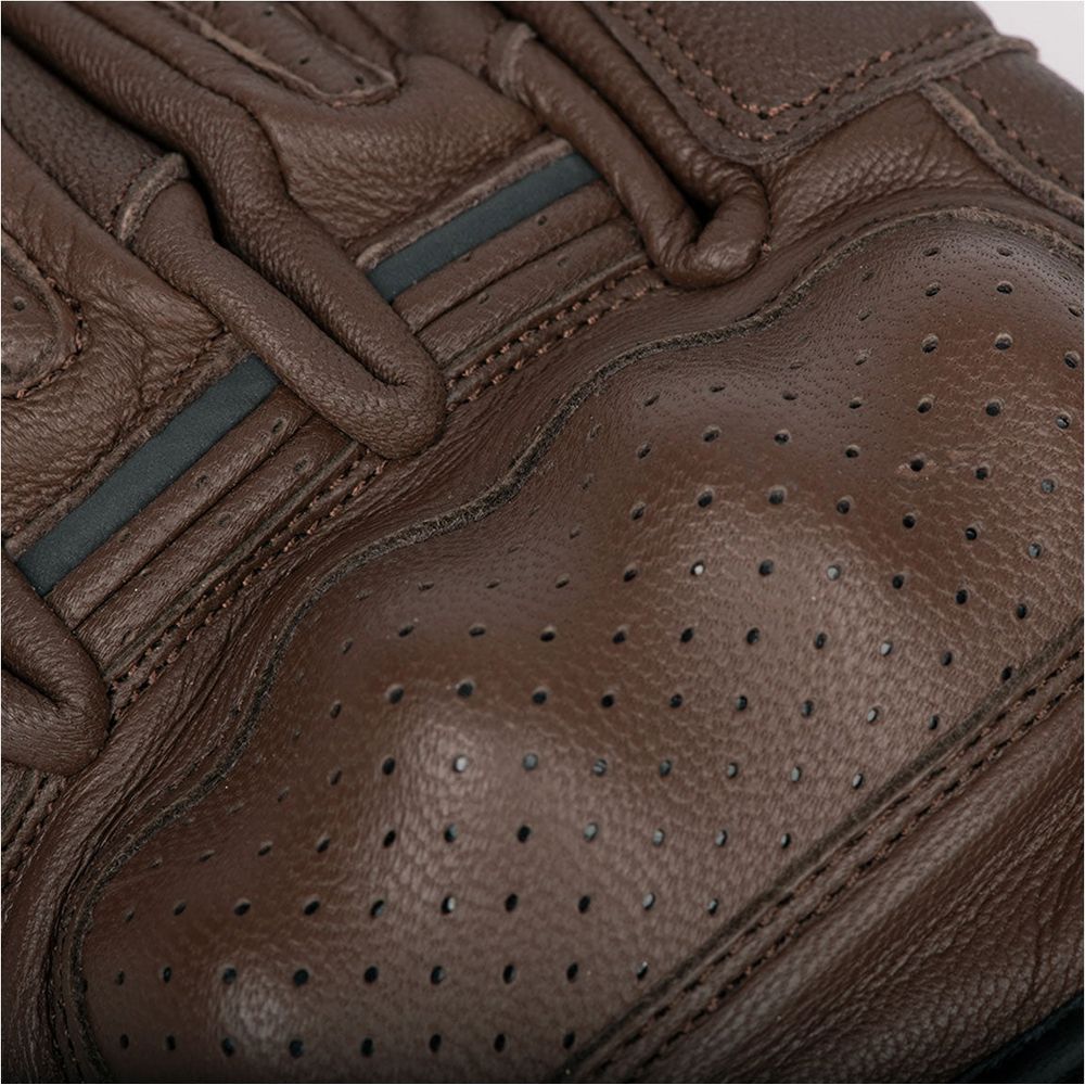 Oxford Hamilton Waterproof Leather Gloves Brown (Image 3) - ThrottleChimp