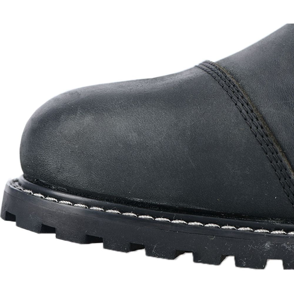 Oxford Hardy Leather Boots Charcoal (Image 2) - ThrottleChimp