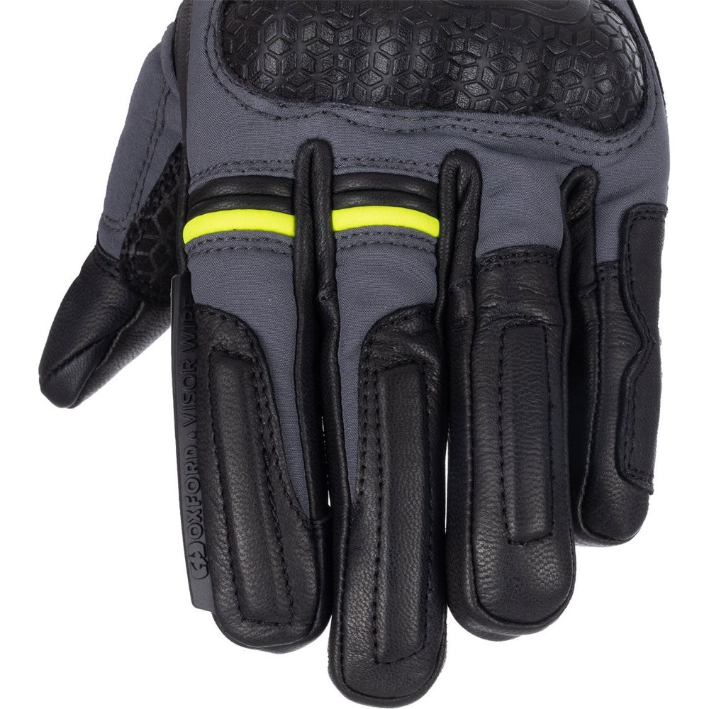 Oxford Hexham Waterproof Ladies Gloves Grey / Black (Image 3) - ThrottleChimp