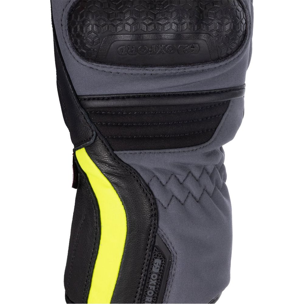 Oxford Hexham Waterproof Ladies Gloves Grey / Black (Image 4) - ThrottleChimp