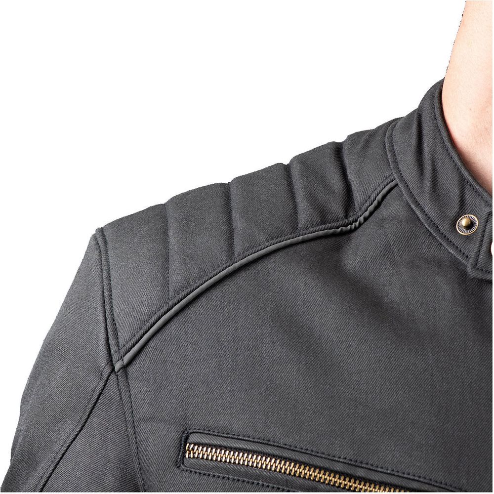 Oxford Holborn Textile Jacket Stealth Black (Image 3) - ThrottleChimp