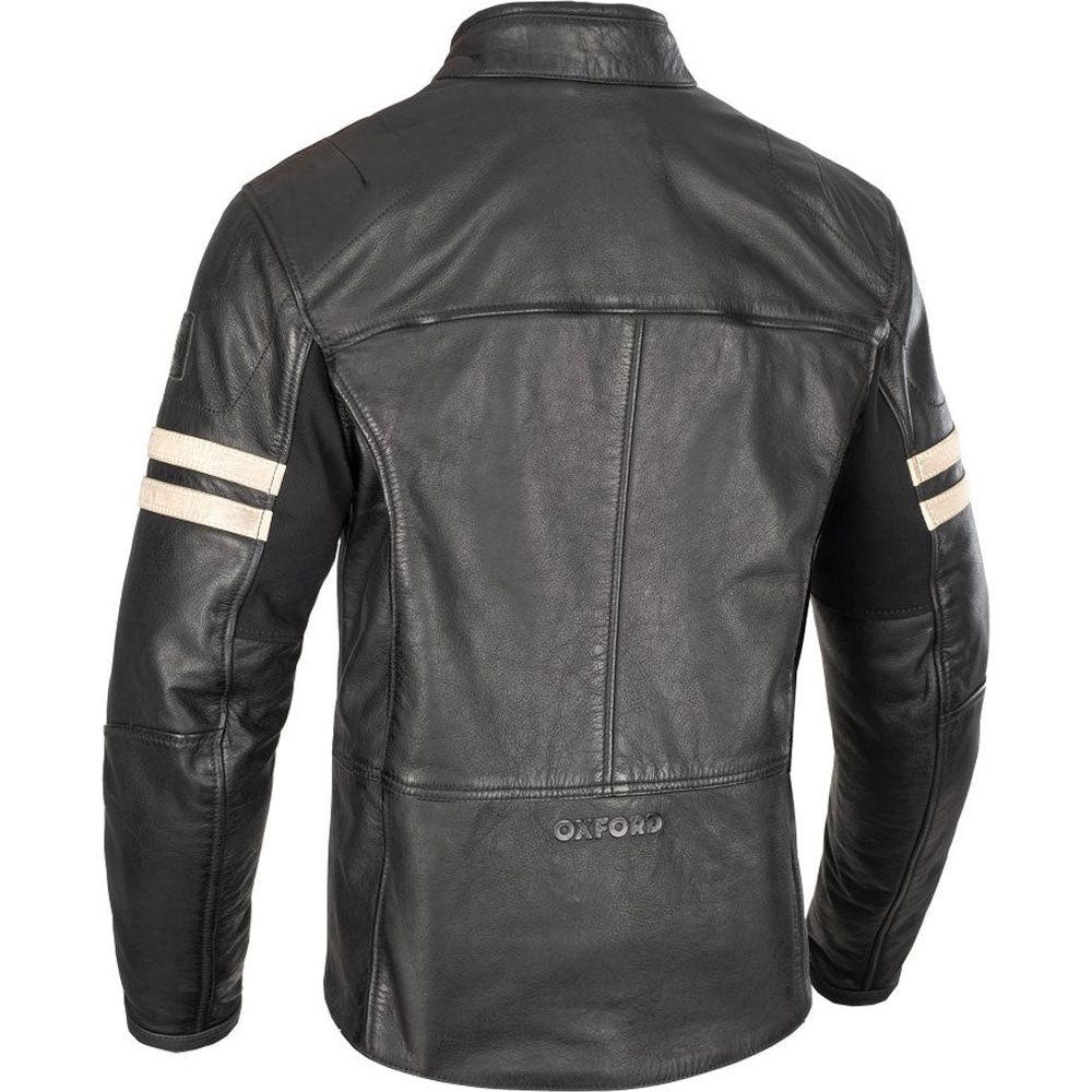 Oxford Holton Leather Jacket Black (Image 2) - ThrottleChimp