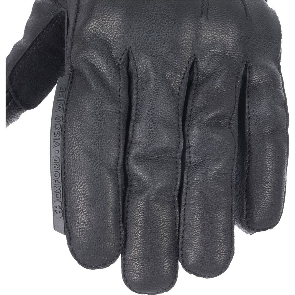 Oxford Holton Waterproof Ladies Leather Gloves Black FREE 1 YEAR Returns, FREE UK Delivery | ThrottleChimp