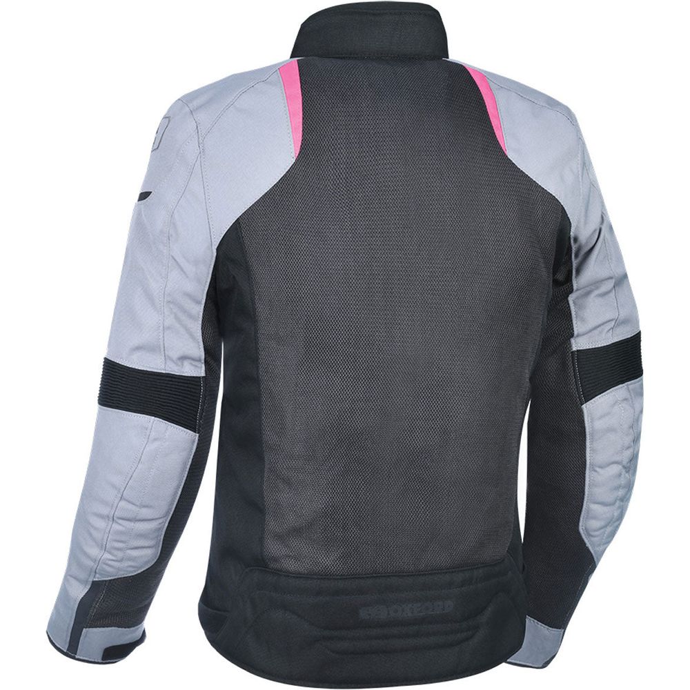 Oxford Iota 1.0 Air Ladies Textile Jacket Black / Grey / Pink (Image 2) - ThrottleChimp