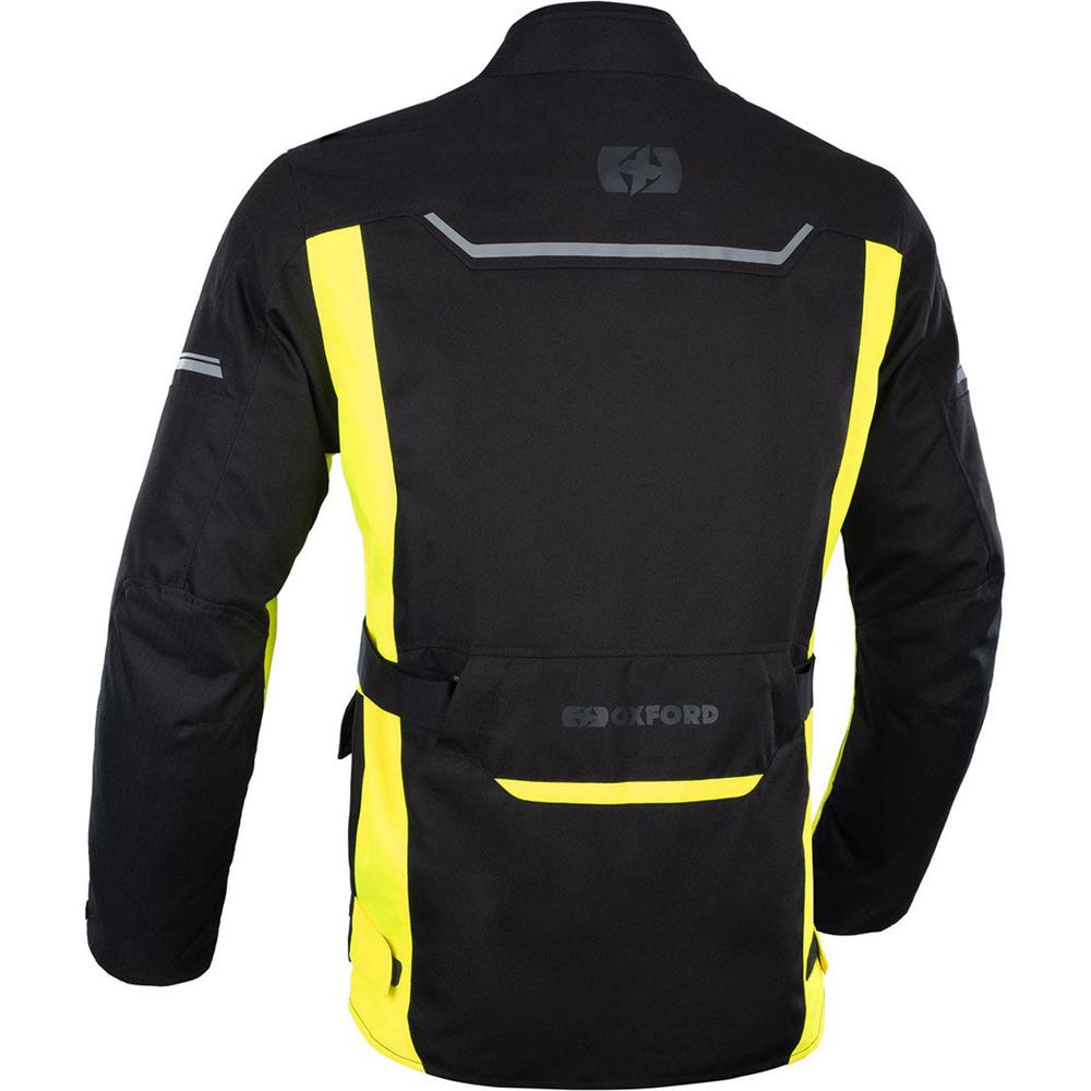 Oxford Metro 2.0 Textile Jacket Black / Fluo Yellow (Image 2) - ThrottleChimp