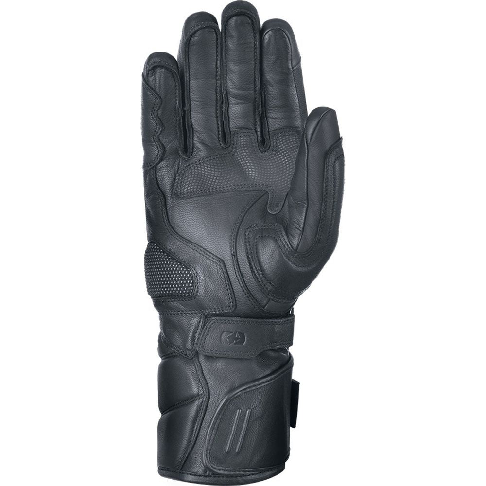 Oxford Mondial Long Leather Gloves Tech Black (Image 2) - ThrottleChimp