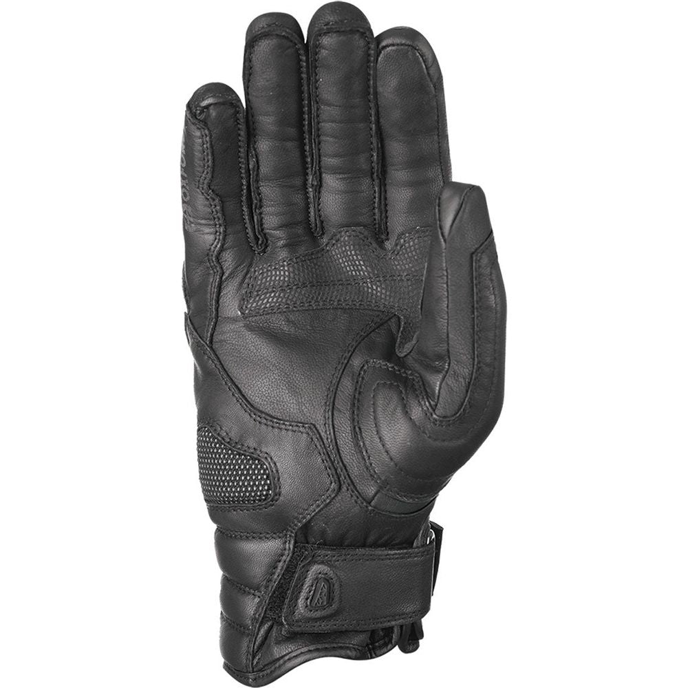 Oxford Mondial Short Leather Gloves Tech Black (Image 2) - ThrottleChimp