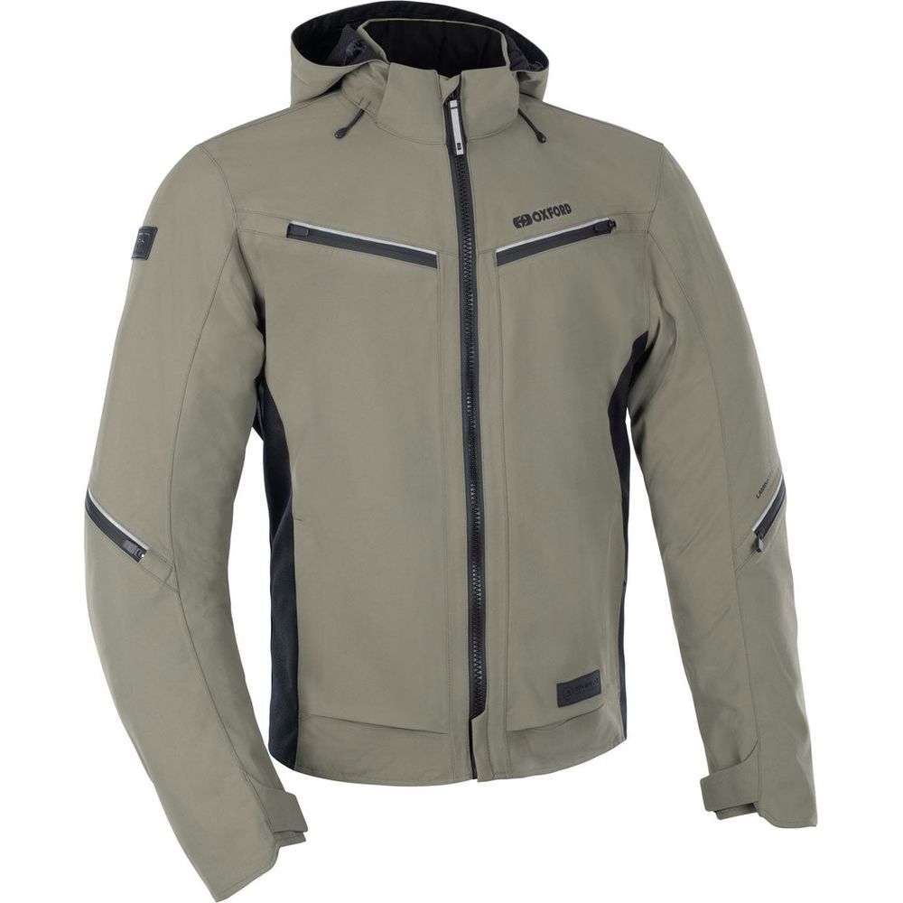 Oxford Mondial Street Dry2Dry Textile Jacket Khaki - ThrottleChimp