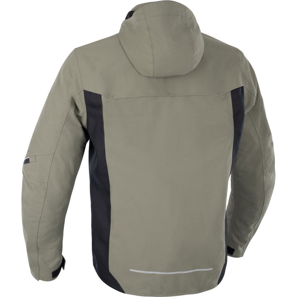 Oxford Mondial Street Dry2Dry Textile Jacket Khaki (Image 2) - ThrottleChimp