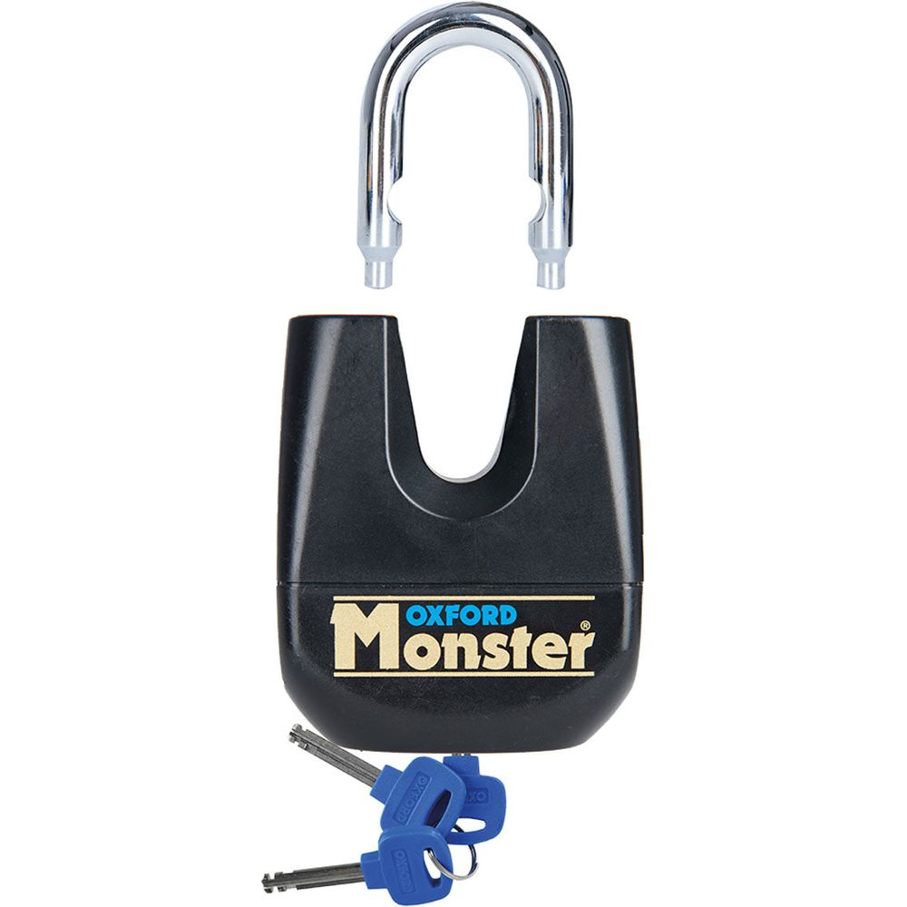 Oxford Monster 11mm Padlock Black FREE 1 YEAR Returns, FREE UK Delivery | ThrottleChimp