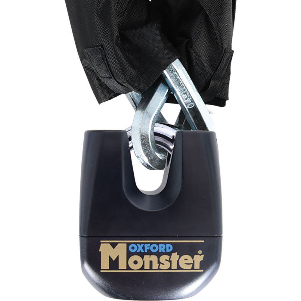 Oxford Monster 11mm Padlock Black FREE 1 YEAR Returns, FREE UK Delivery | ThrottleChimp