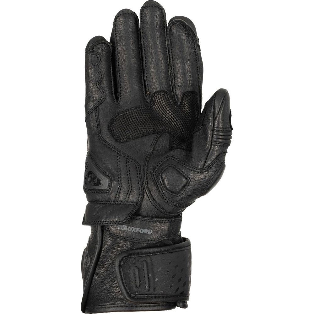 Oxford Nexus Leather Gloves Stealth Black (Image 2) - ThrottleChimp