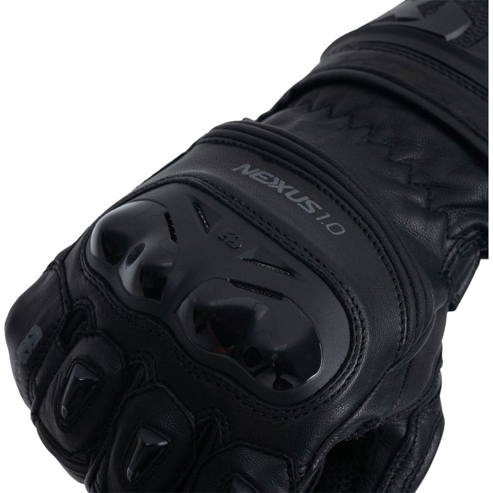 Oxford Nexus Leather Gloves Stealth Black (Image 5) - ThrottleChimp