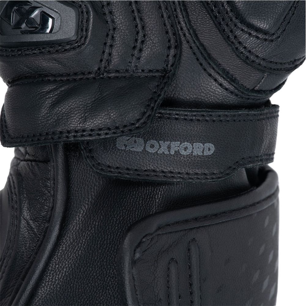 Oxford Nexus Leather Gloves Stealth Black (Image 6) - ThrottleChimp