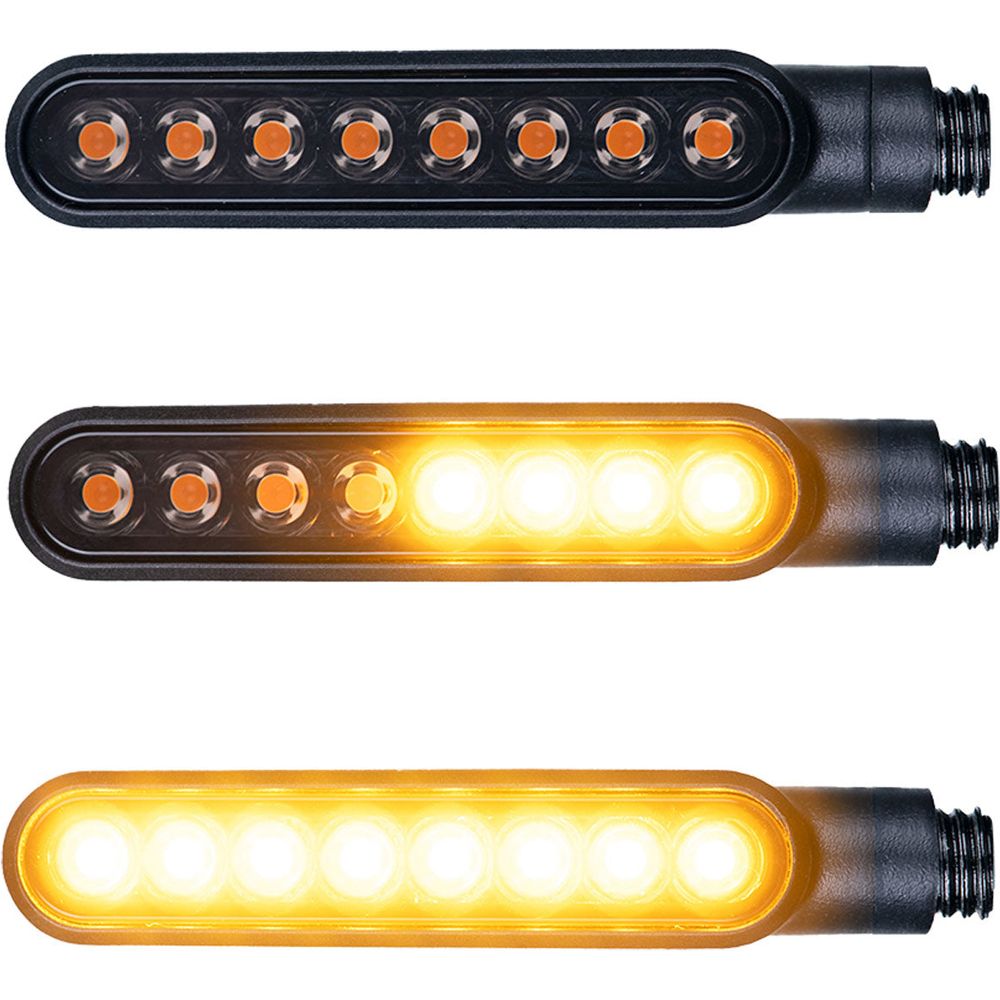 Oxford Nightfighter Front / Rear Sequential Indicators Black With 2 Resistors (Image 7) - ThrottleChimp