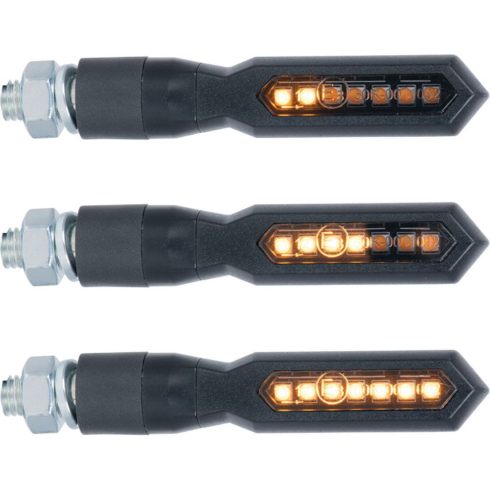 Oxford NightStrider Sequential Indicators Black With 2 Resistors FREE 1 YEAR Returns, FREE UK Delivery | ThrottleChimp